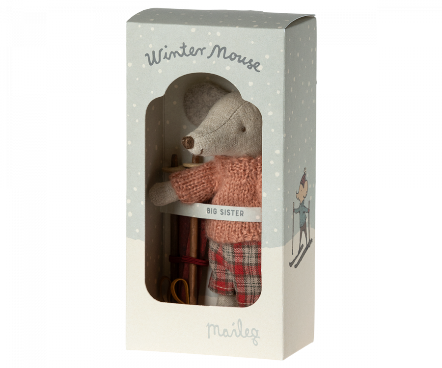 Ratón de invierno con juego de esquí, Hermana mayor MAILEG