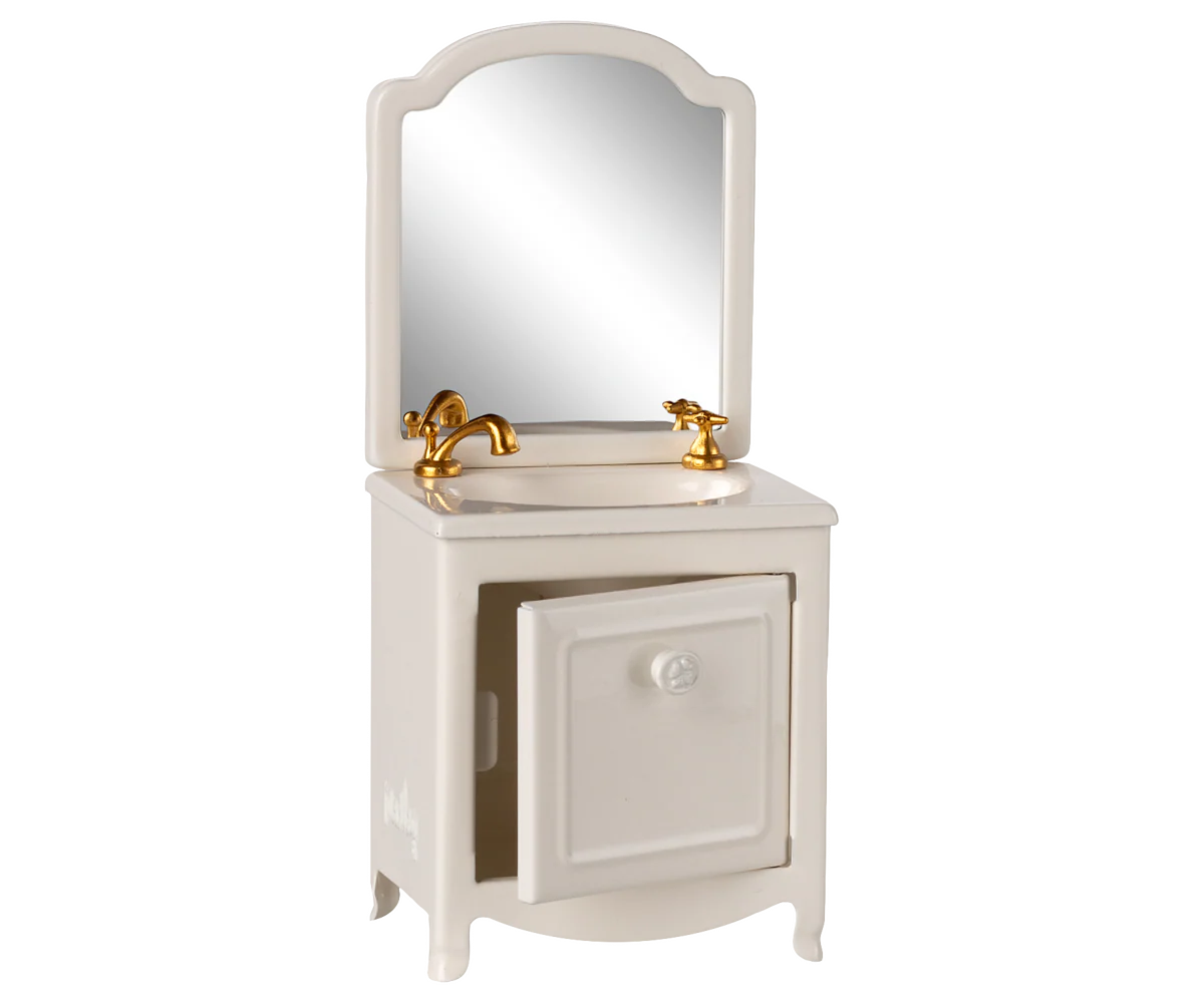 Lavabo con armario y espejo, Ratón - polvo oscuro MAILEG