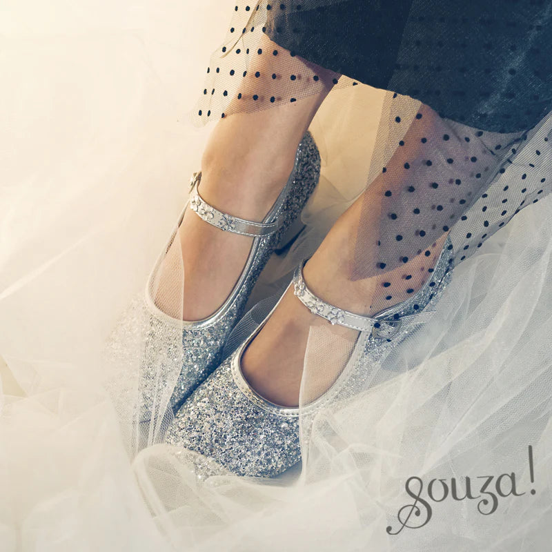 SOUZA zapatos de tacón purpurina Margeurita Plateados