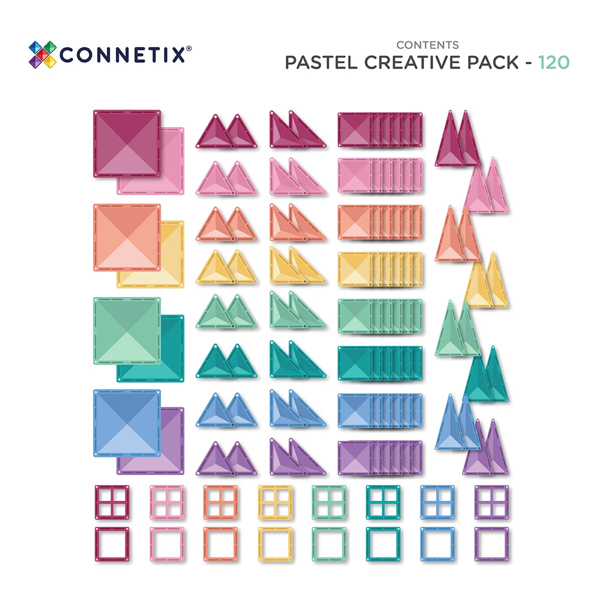 Paquete creativo de 120 piezas en colores pastel