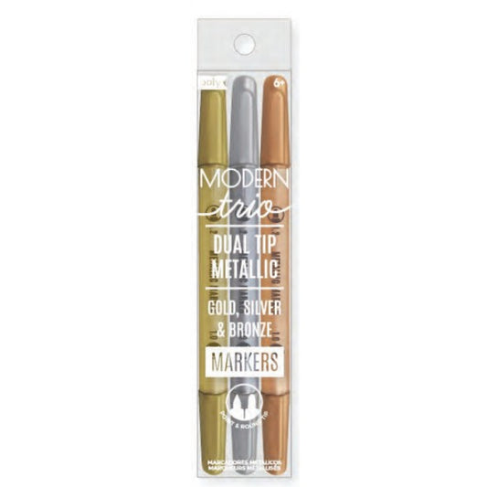 ROTULADORES MODERN TRIO DUAL TIP METALLIC