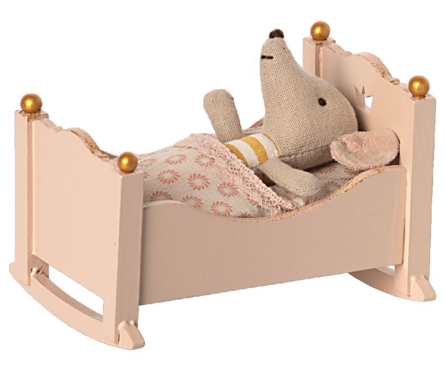 Cuna, ratón bebé - rosa MAILEG