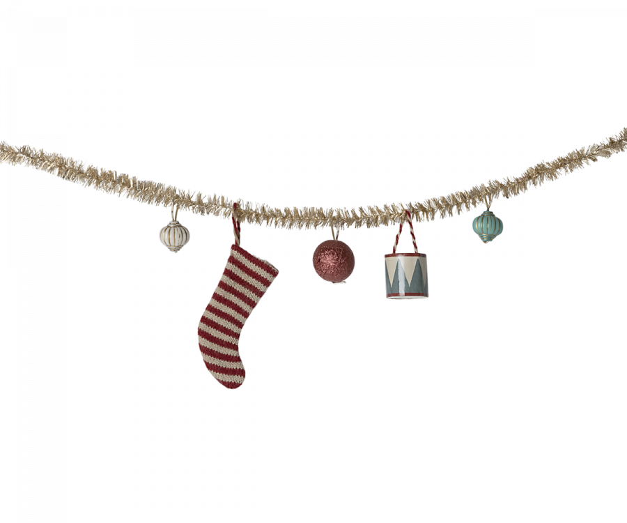 Navidad.Guirnalda de Navidad Pequeña - Oro MAILEG
