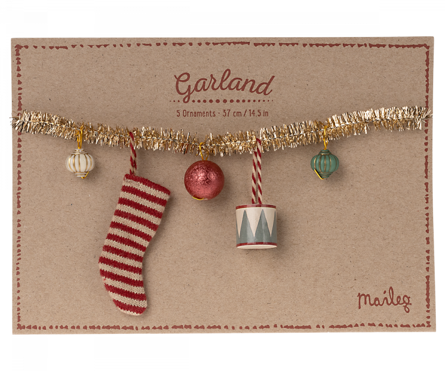 Navidad.Guirnalda de Navidad Pequeña - Oro MAILEG