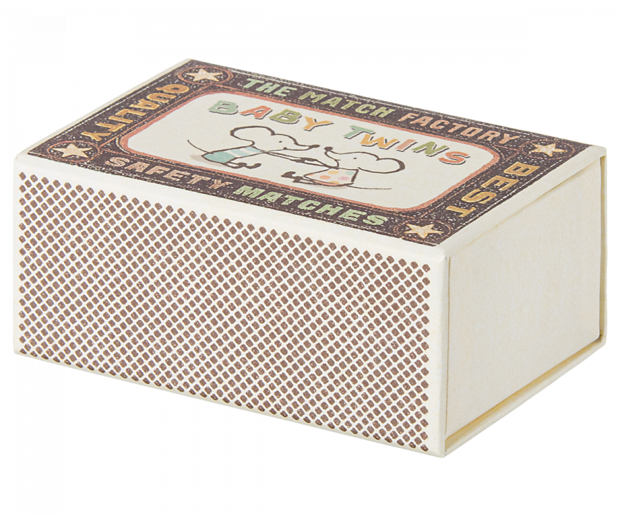 Gemelos, Bebé ratón en caja de cerillas MAILEG