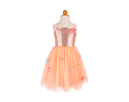 GREAT PRETENDERS Disfraz Mariposa Butterfly Bliss Dress, Peach 7-8 años