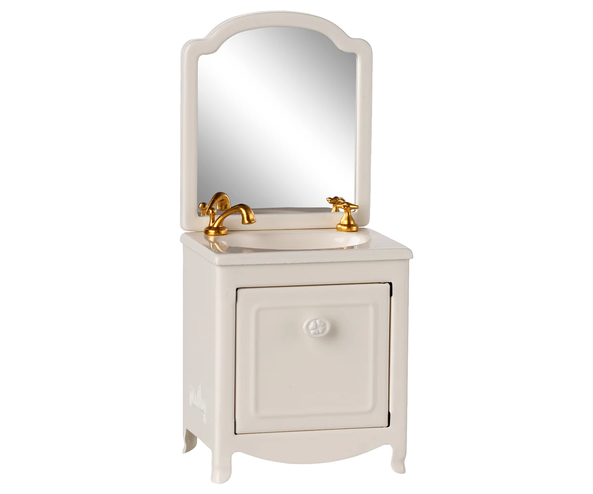 Lavabo con armario y espejo, Ratón - polvo oscuro MAILEG