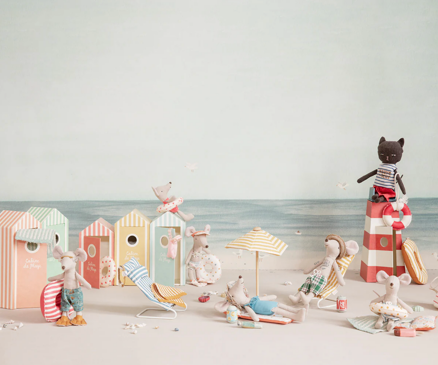 Playa-Bote de goma, Ratón pequeño - Raya roja