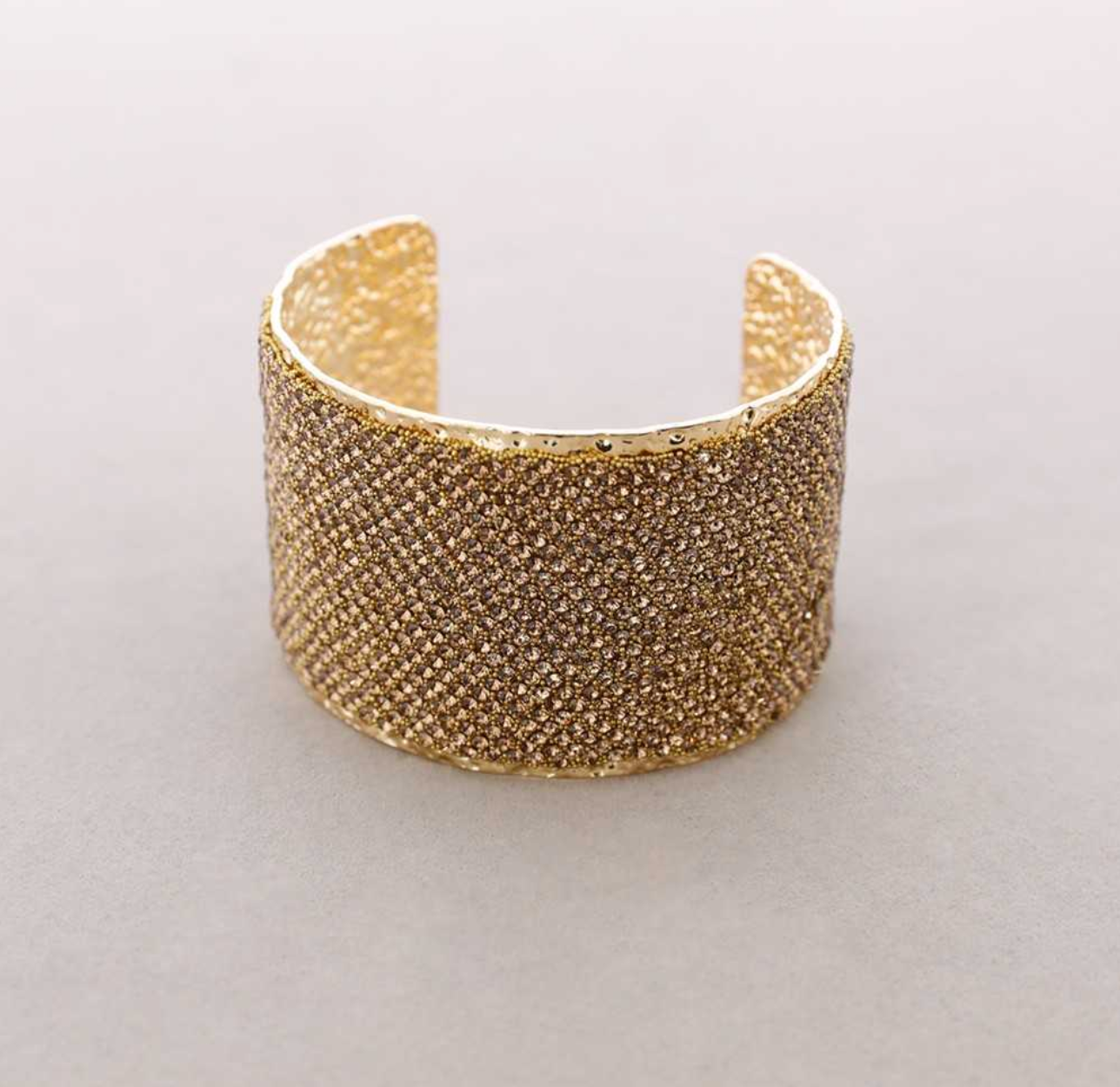 Brazalete circonitas champagne oro