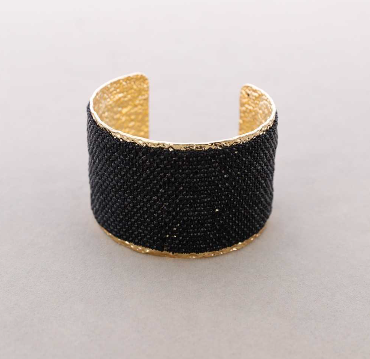 Brazalete circonitas negras oro