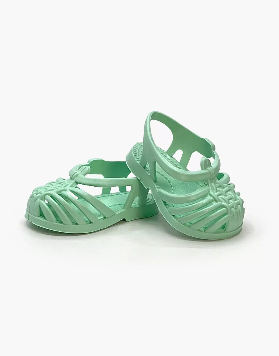 Sandalias de playa "Sun" para la muñeca Gordis, verde suave