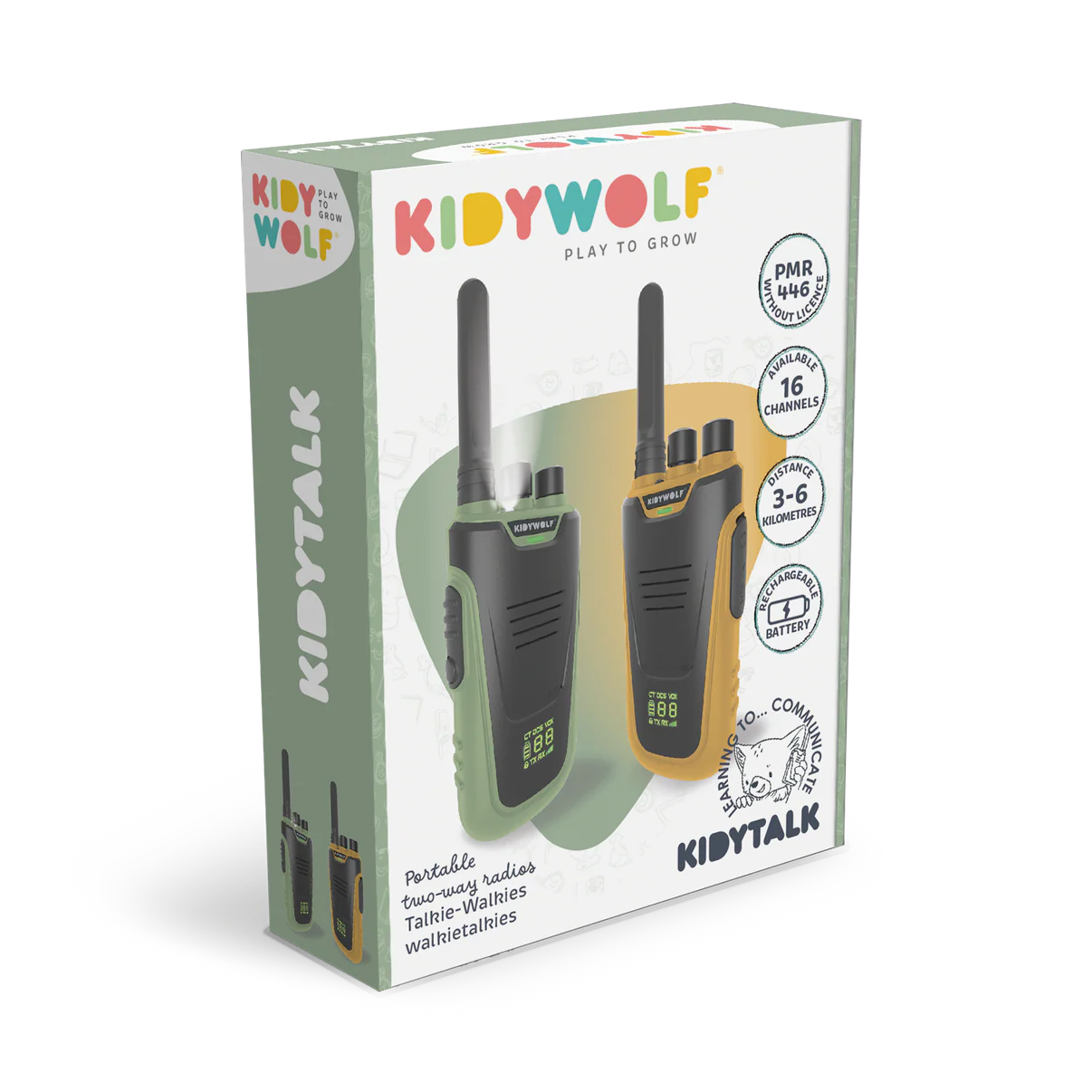 KIDYTALK walkie-talkies verde mostaza