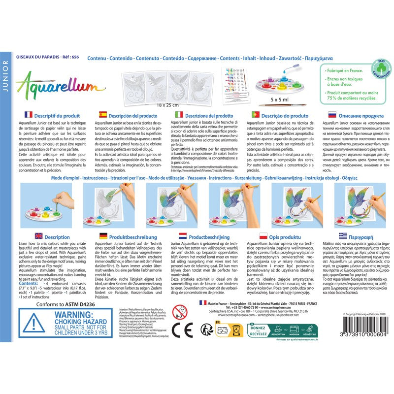 Aquarellum Junior Oiseaux du Paradis aves