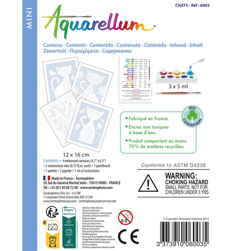 Mini Gatos de acuarela