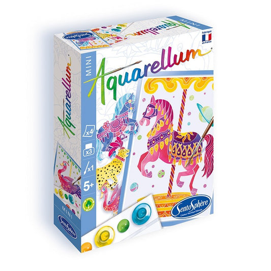 Mini tiovivo de acuarela