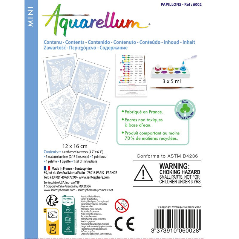 Mini mariposas de acuarela