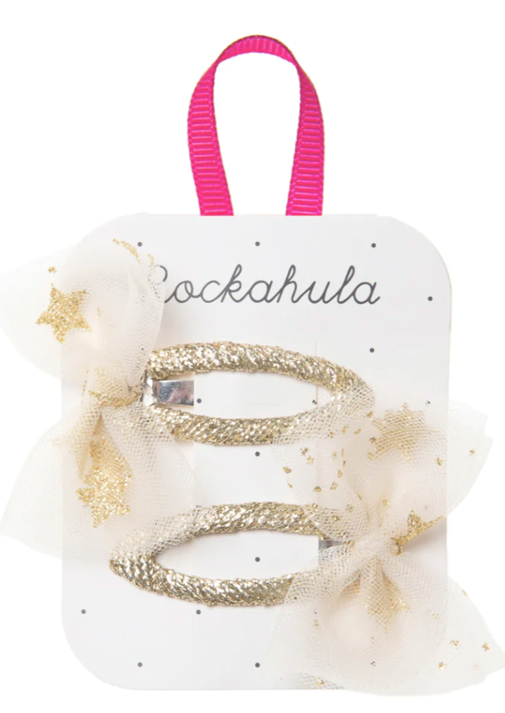 Horquillas lazo blanco Rockahula