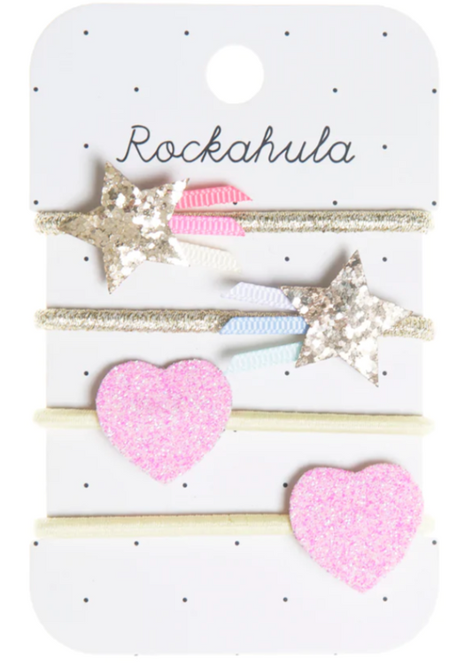 Gomas de pelo estrellas fugaces y corazones Rockahula